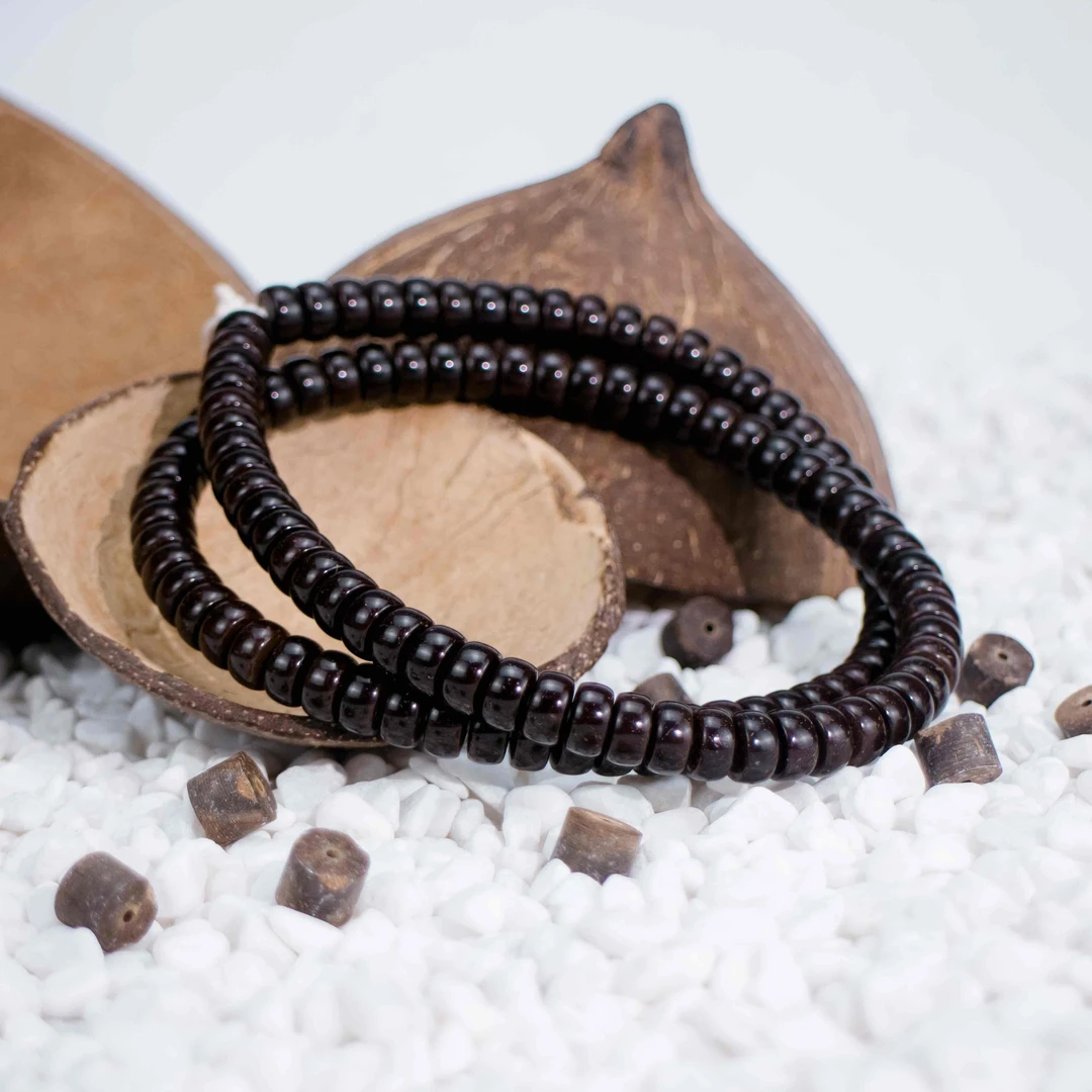 老龚带你玩-小直切药片锁骨链原生态印尼椰蒂