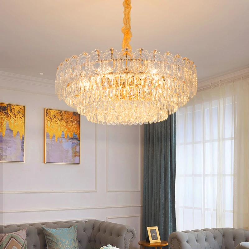 轻奢别墅水晶吊灯现代简约2024最新款北欧大气家用餐厅主卧室灯具