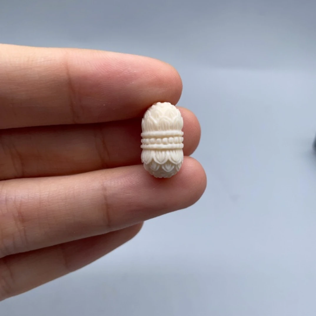 天然保真猛犸象牙配饰并蒂莲，多样性发一