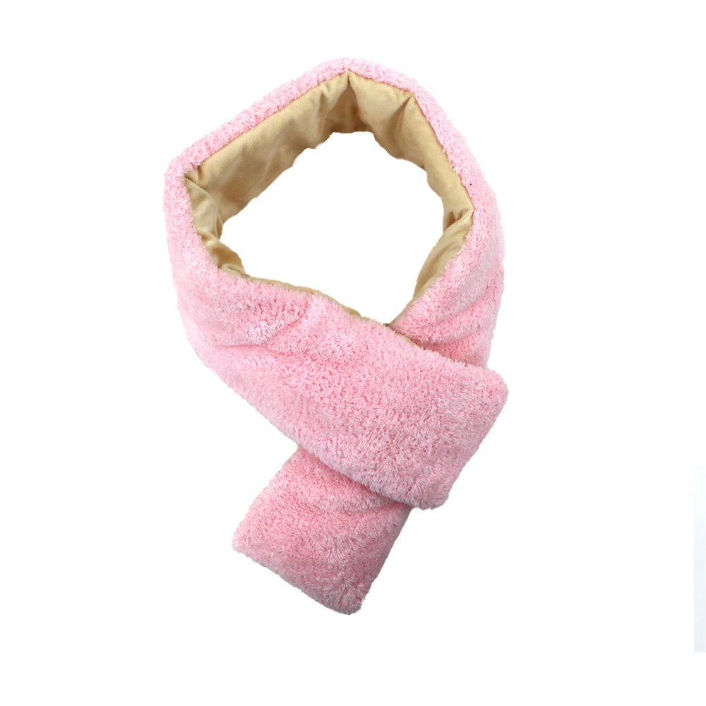 粉色USB直插电热围巾 充电宝使用加热围巾便携式户外加热围巾冬季