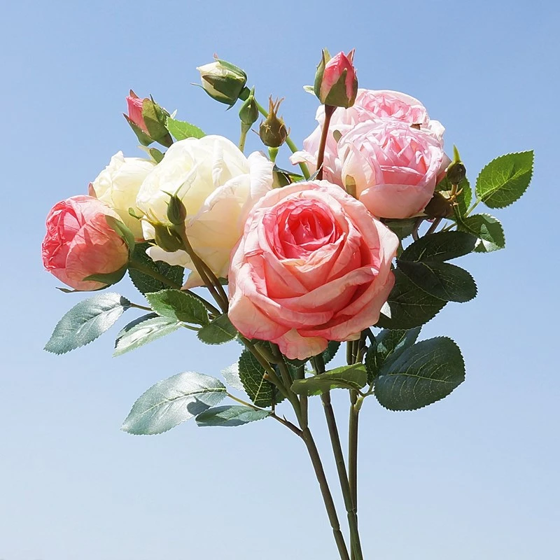 【花间拾彩】仿真单枝温莎玫瑰 仿真花假花家居轻奢装饰摆放花艺