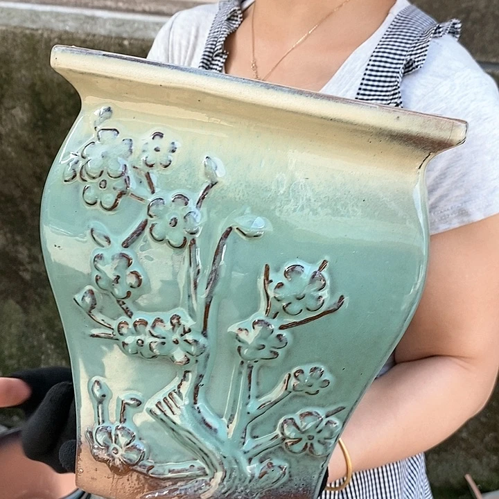 紫砂花盆正品口20高24