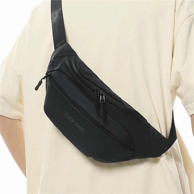 时尚男士胸包韩版潮流单肩包斜挎包胸前包手机包小腰包户外斜跨包