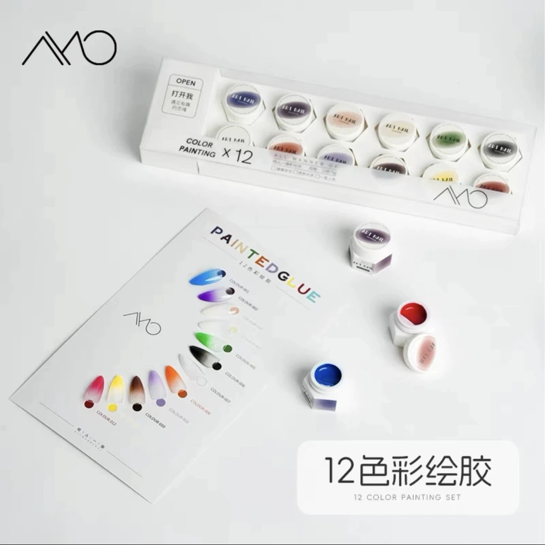 MOOERBMS 12色彩绘胶四合一【绘亼一伽新品】甲油胶免洗新款