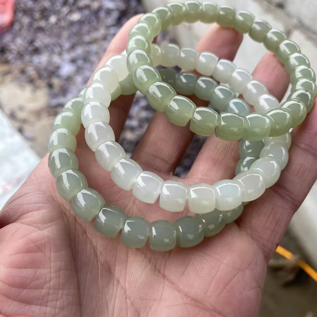 天然和田玉高冰晴老型珠精美时尚多样性发其一-299