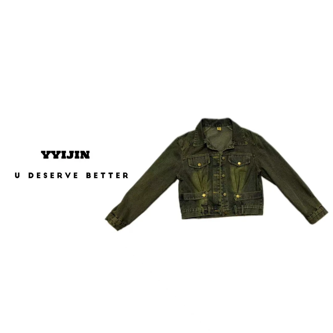 【Y&YI JIN 年中清仓】水泥黄牛仔外套