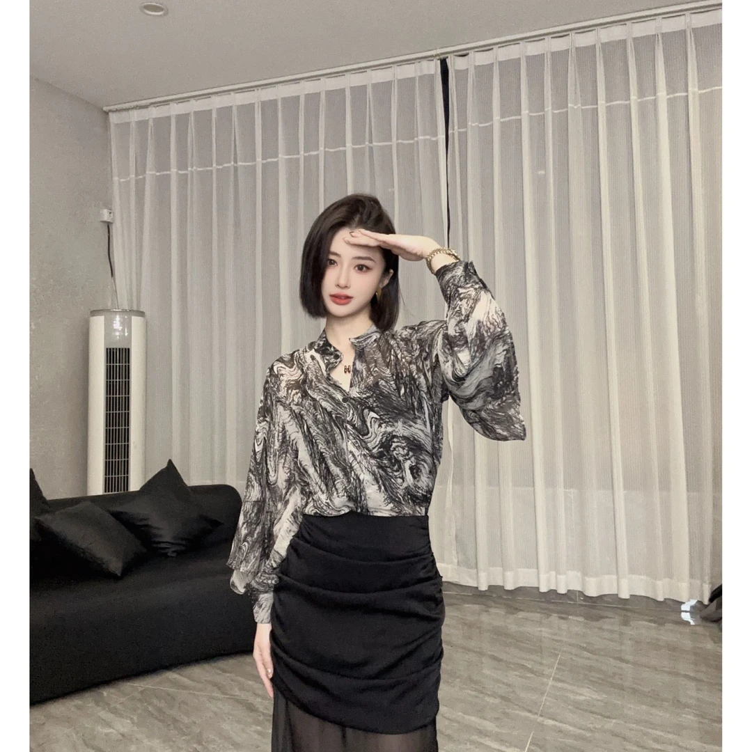 【Y&YI JIN】水墨画美学衬衫