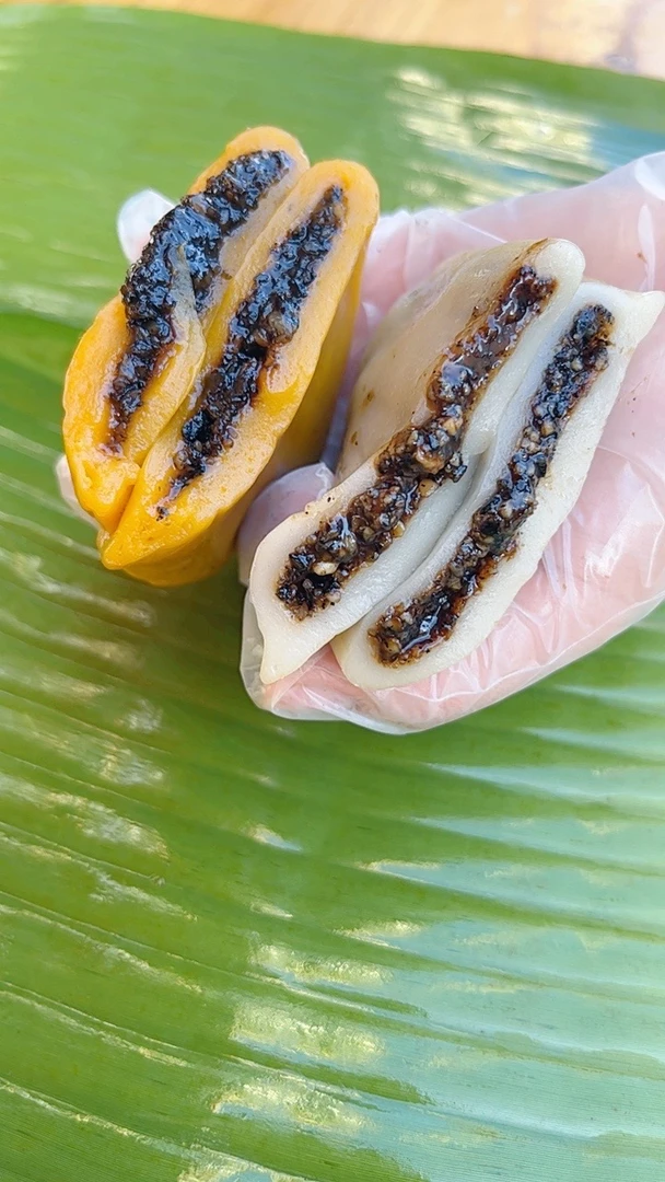 广西蕉叶糍粑南瓜皮10个+白皮10个（花生芝麻馅）单只110g