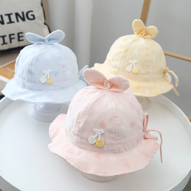 婴儿帽子春秋薄款男女宝宝棉布遮阳防晒渔夫帽盆帽婴幼儿童帽冬季