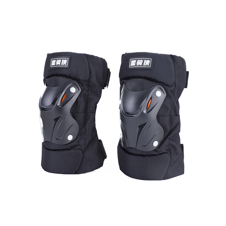 摩托车护膝冬季骑行保暖防摔防风手套骑车护具四季机车手套护腿男