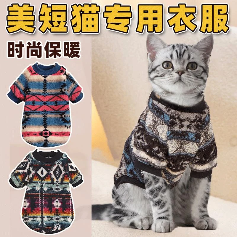 美短虎斑猫衣服保暖两三个月小幼猫穿的衣服秋季冬季保暖宠物专用