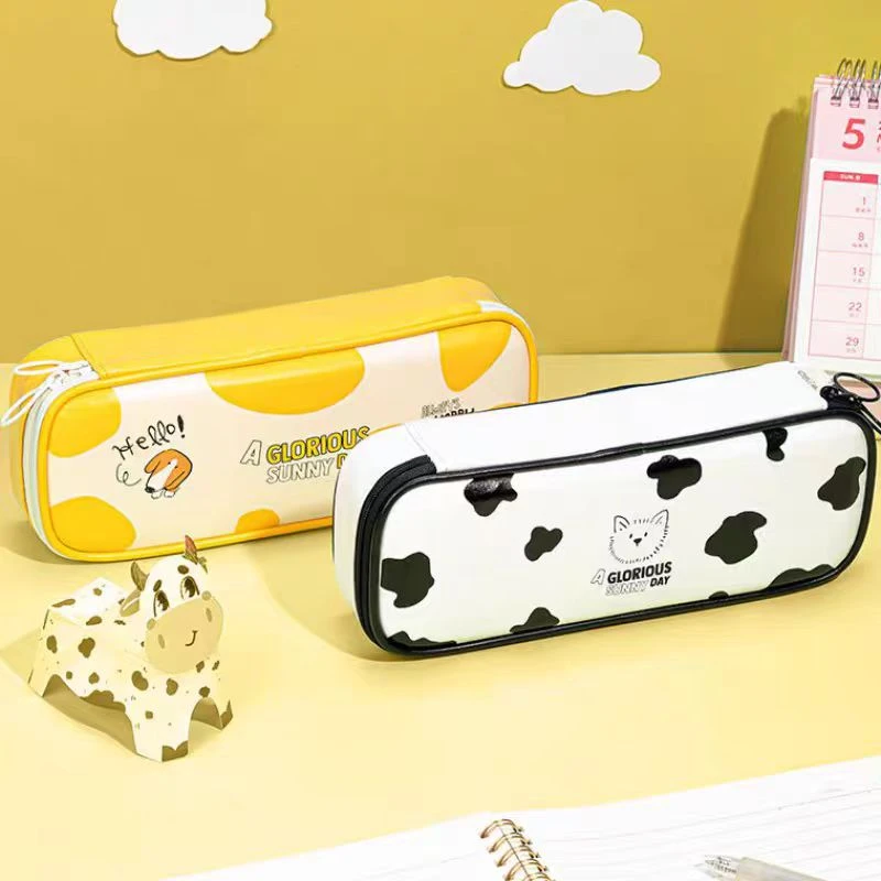 得力开心农场多用途笔袋文具盒防水收纳学生笔袋