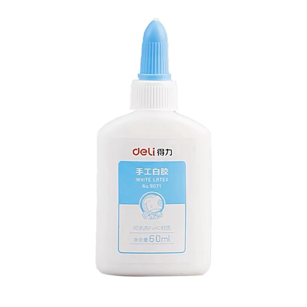 得力手工白胶儿童沾木头木工胶液体diy模型可水洗白乳胶9071