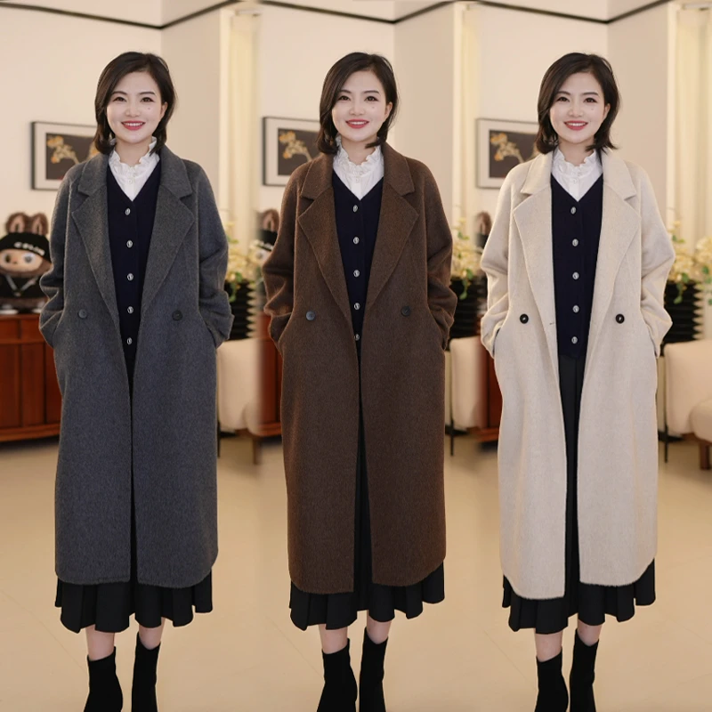 阿楠anan 自由国度 绵羊毛高级呢大衣小个子秋冬 毛呢中长款外套