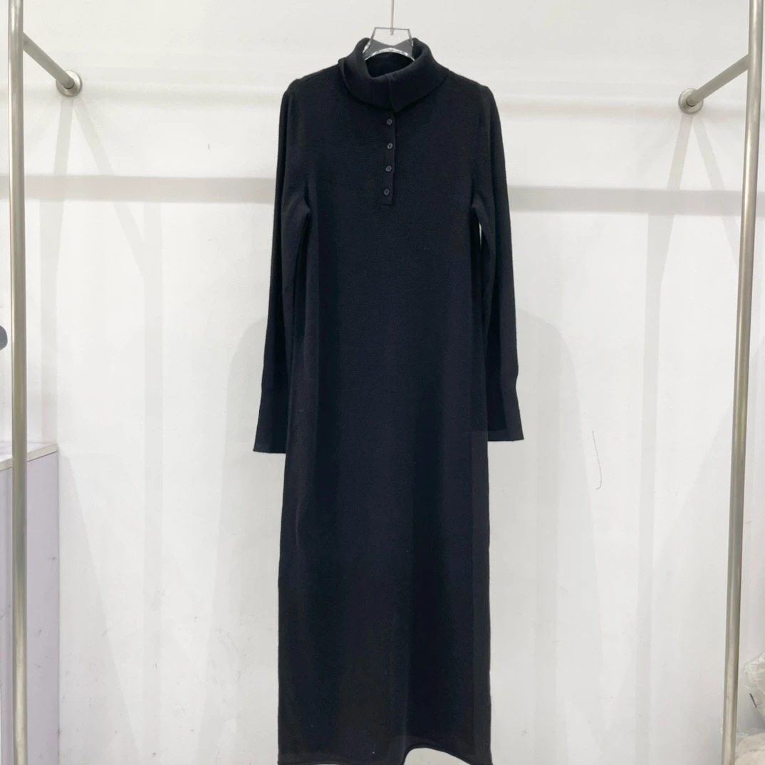 24年冬装新款针织高领连衣裙9863