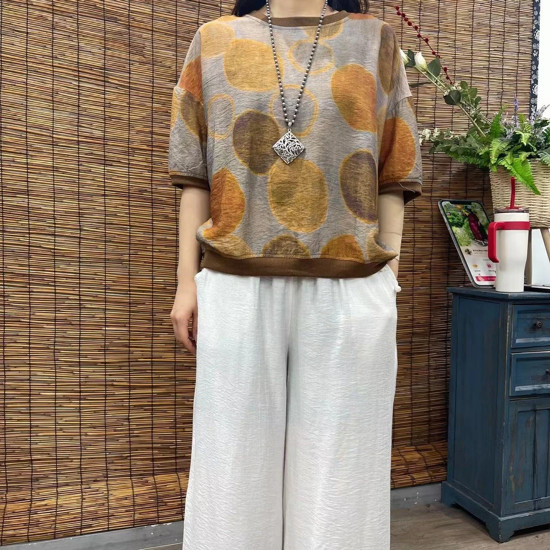 835新款夏季宽松显瘦优雅气质T恤小衫QZ