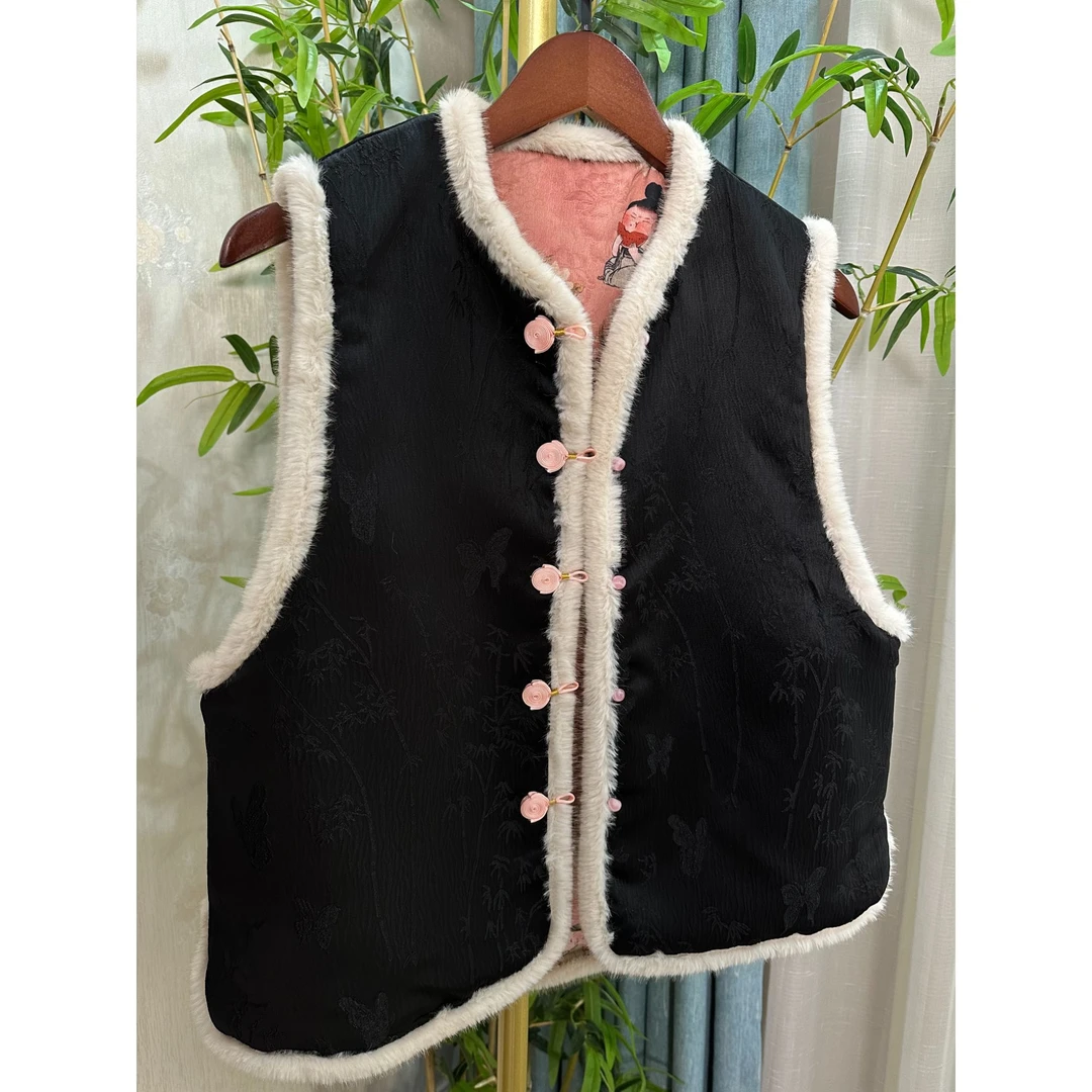 云裳甄选【】双面双穿加棉小唐娃娃新中式国风马甲