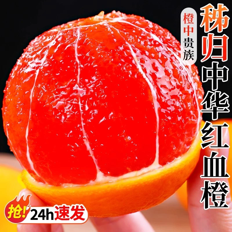 正宗秭归血橙正宗中华红橙当季新鲜水果红肉红橙子整箱红心甜脐橙