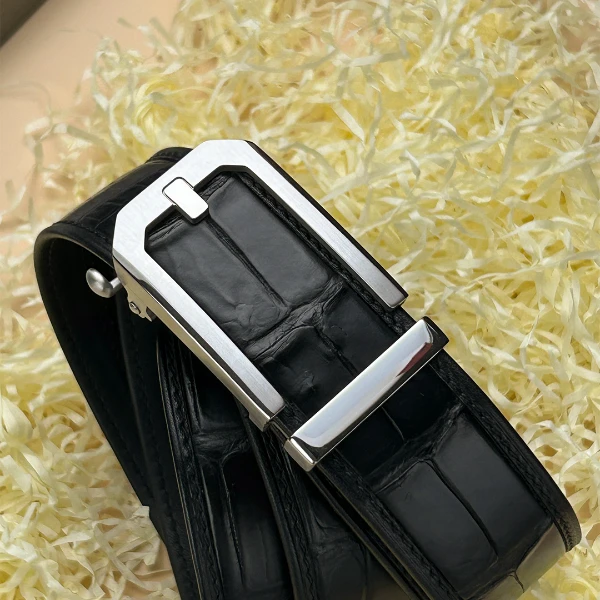 男士皮带真皮鳄鱼皮自动高档腰带男款潮流时尚百搭裤带休闲轻奢