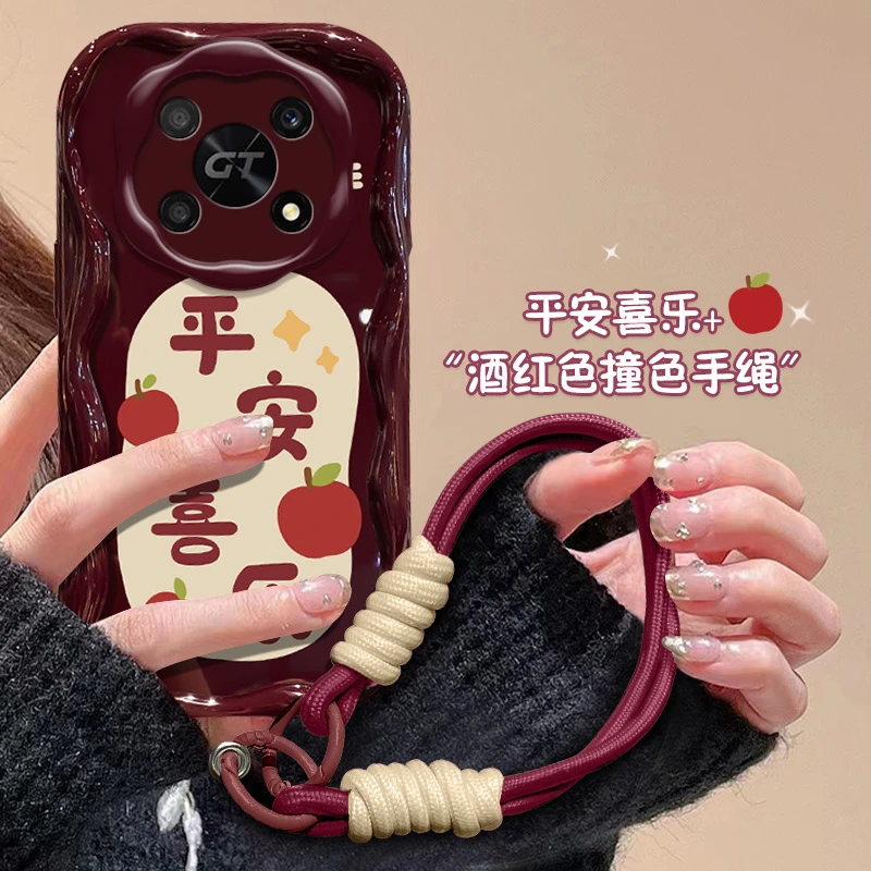 平安喜乐适用荣耀x40gt竞速版手机壳ADT-AN00时尚防摔软胶情侣软