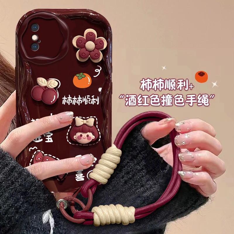柿柿顺利适用iPhone苹果xs手机壳A2100立体公仔时尚软壳新款情侣