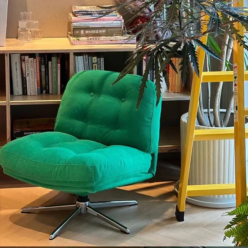 网红中古设计师款单人休闲客厅看书沙发阳台卧室可旋转小户型椅子