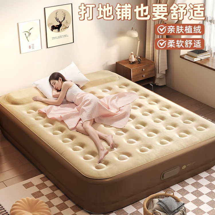 充气床加高加厚双人露营防潮充气床垫可折叠高能感全自动气垫床