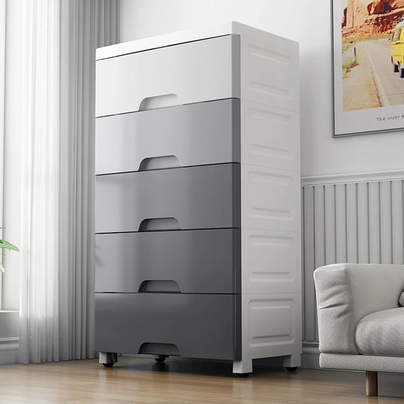 客厅48-58宽抽屉式收纳柜子渐变色收纳柜儿童家用塑料衣柜组装柜
