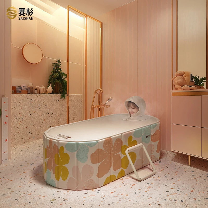 折叠大人泡澡桶全身浴缸成人洗澡桶家用儿童可坐浴盆沐浴桶双人