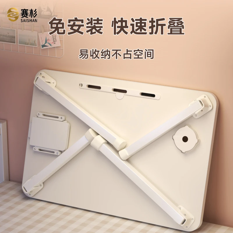 床上小桌子新品折叠桌卧室坐地懒人桌学生宿舍电脑寝室用简易书桌