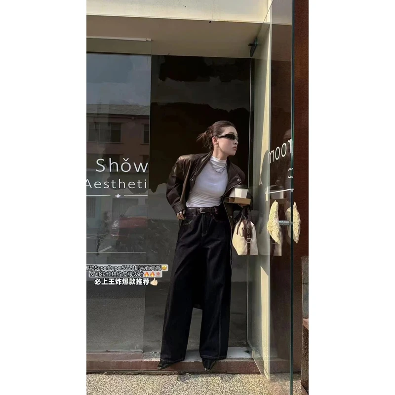 5229新款时尚牛仔直筒裤