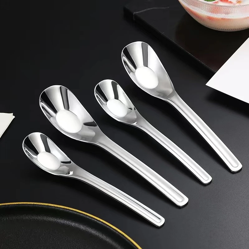 厨房配件长勺不锈钢加厚元宝勺调羹汤勺辅食吃饭
