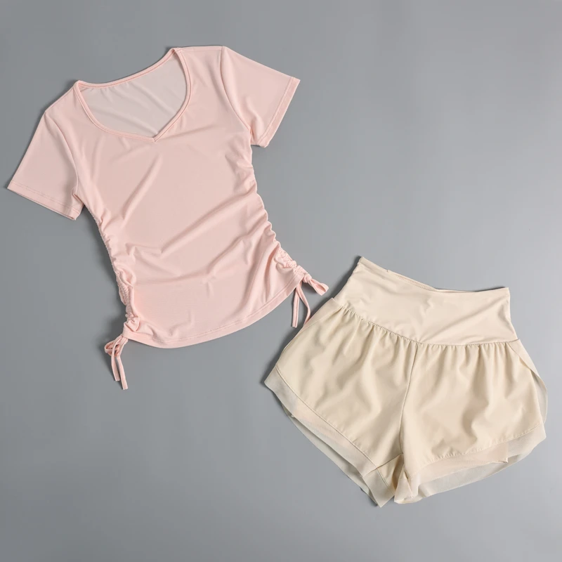 女夏跑步运动显瘦夏季短袖速干普拉提运动瑜伽服套装