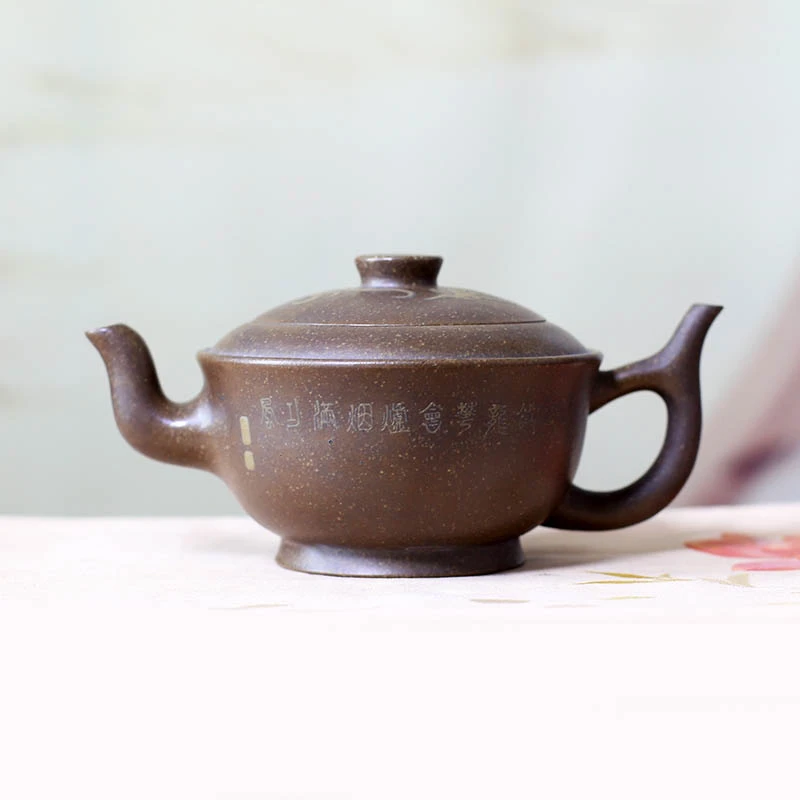 宜兴名家手工紫砂壶原矿高工强济人作品手制玉婉壶