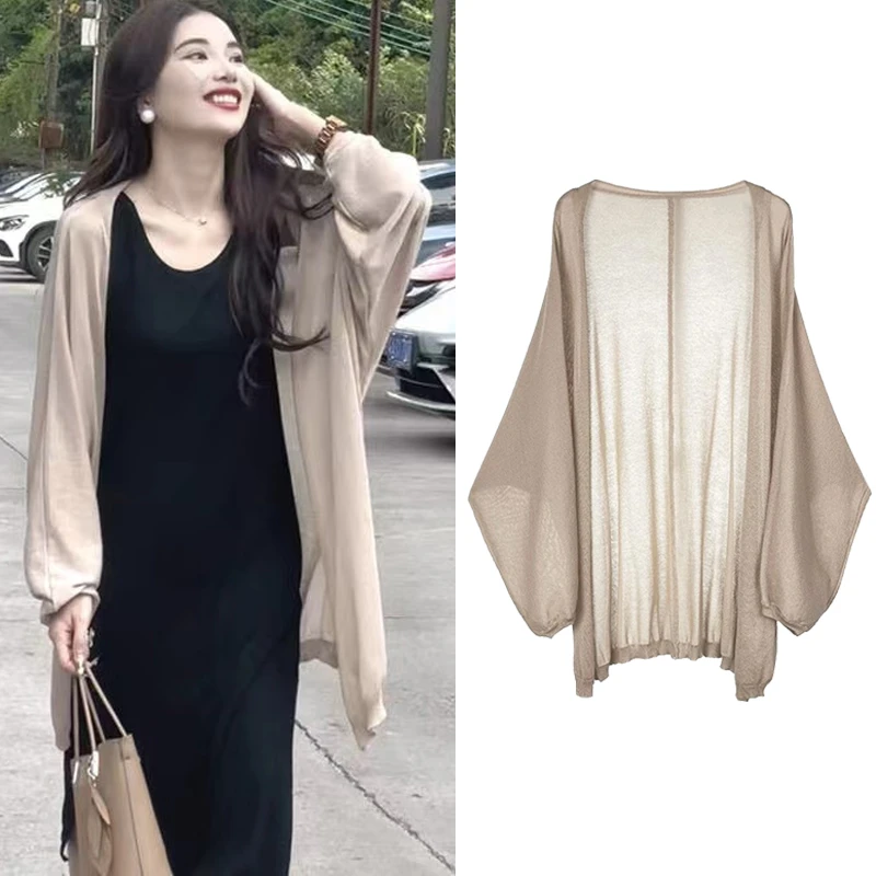 薄款开衫防晒衣服女配吊带裙夏季外搭罩衫空调衫披肩上衣外套