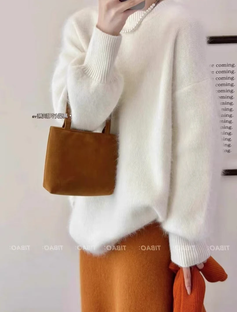 【娟娟甄选】韩国东大门时尚休闲百搭套头毛衣宽松慵懒风女G11