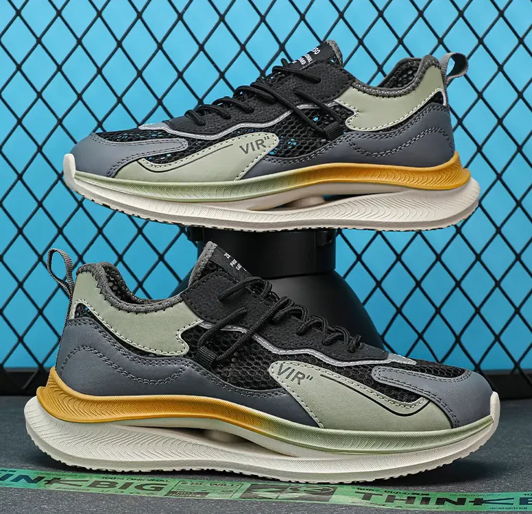 冰能量#5884夏季休闲时尚透气百搭运动男款跑步防滑潮鞋