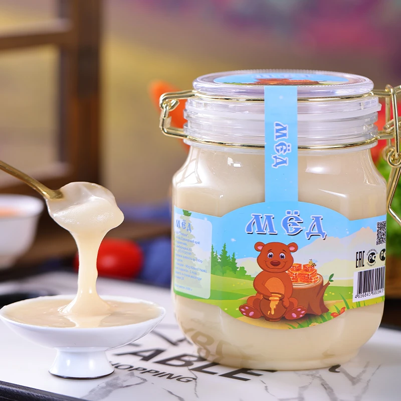 【专属】俄罗斯进口巧巧熊椴树蜂蜜1000ML（净含量2斤）
