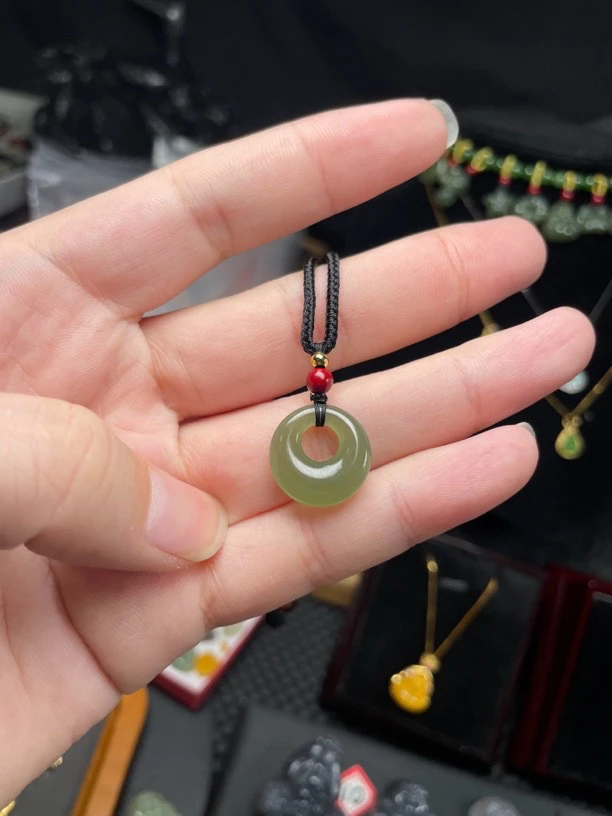 天然和田玉平安扣手工百搭编织