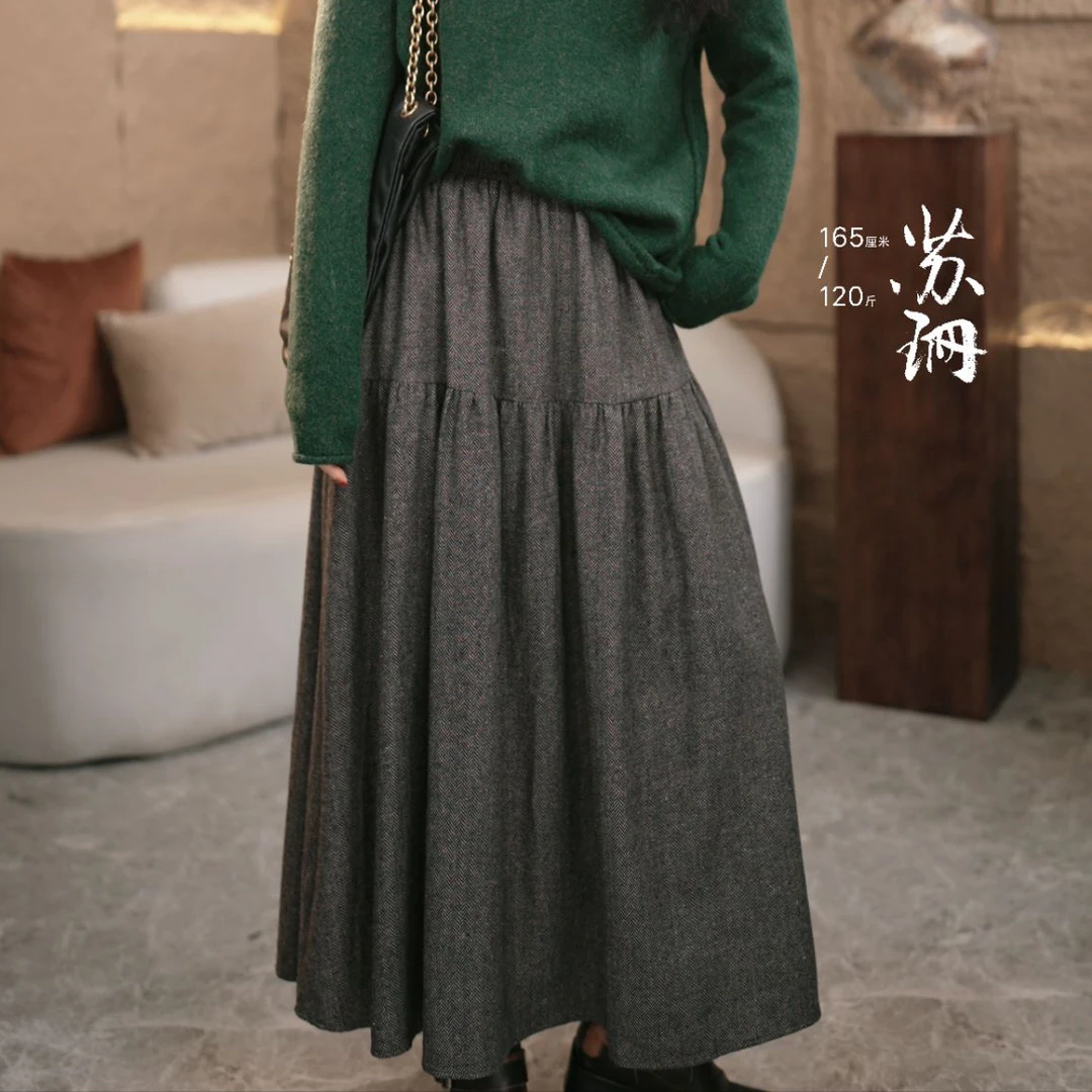苏珊|原著 【都市漫游 】精致女人味显瘦遮垮半身裙578