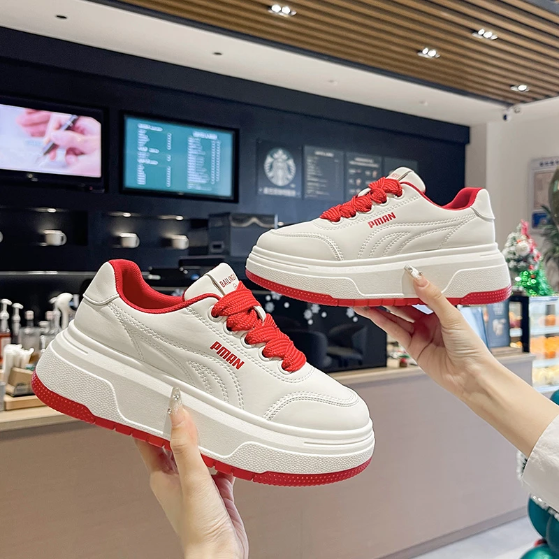 2024清仓福利韩版潮流厚底小白鞋板鞋增高休闲女鞋GV81377