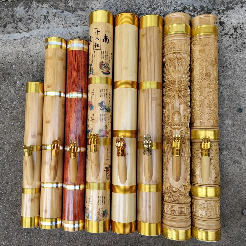 【竹子】云南天然竹子烟筒破竹楠竹印花特色雕龙凤