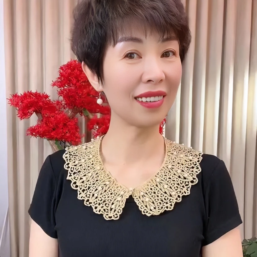 【贝珠蕾丝假领】韩版花边女士镂空木棉丝披肩夏季百搭防晒娃娃领