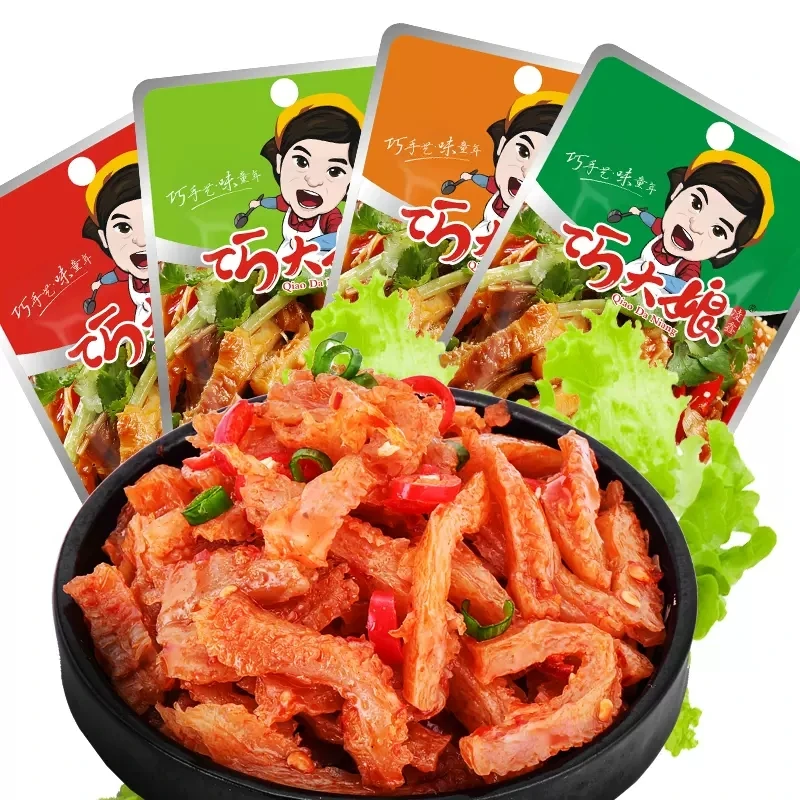 巧大娘素毛肚香辣烧烤魔芋零食小吃即食魔芋特产麻辣休闲食品360g