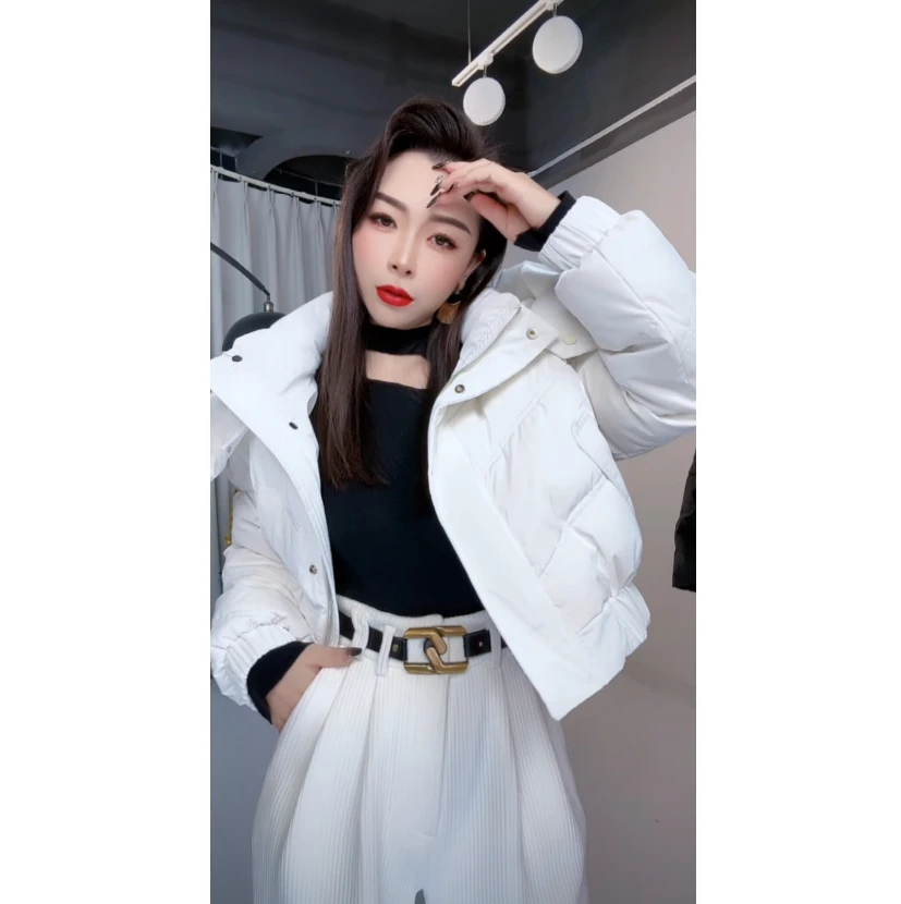 D1设计感潮流羽绒服休闲时尚百搭短款