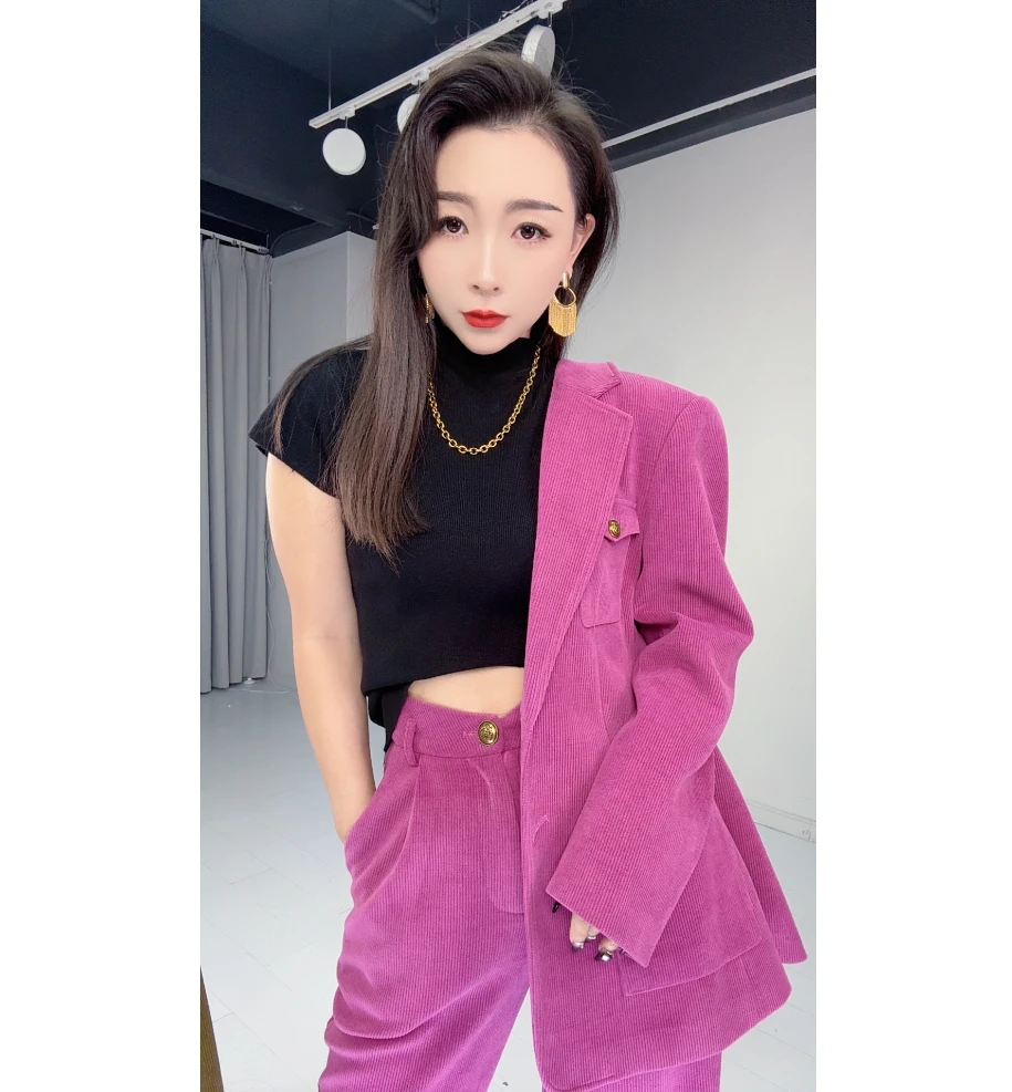 DT-2新(送裤子)气质时尚收腰羽绒服大衣外套