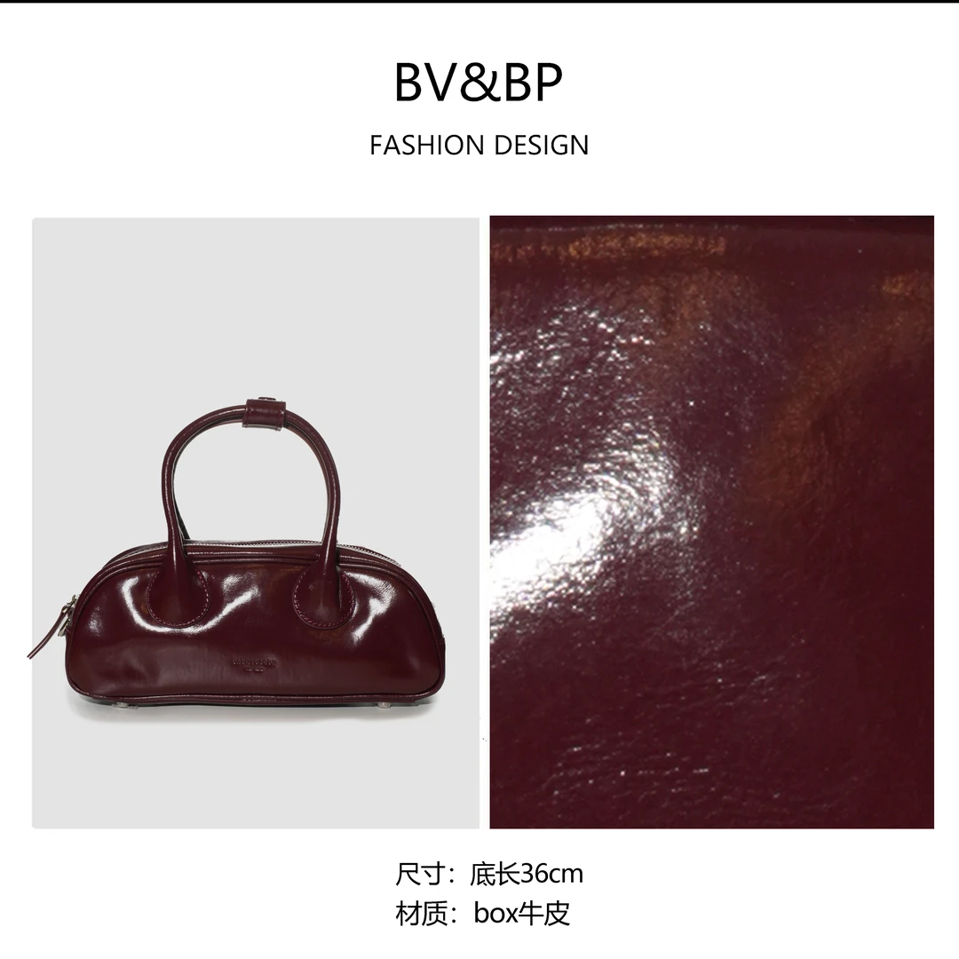 2024新款纯手工单肩手提包慵懒松弛包HD8939-红色