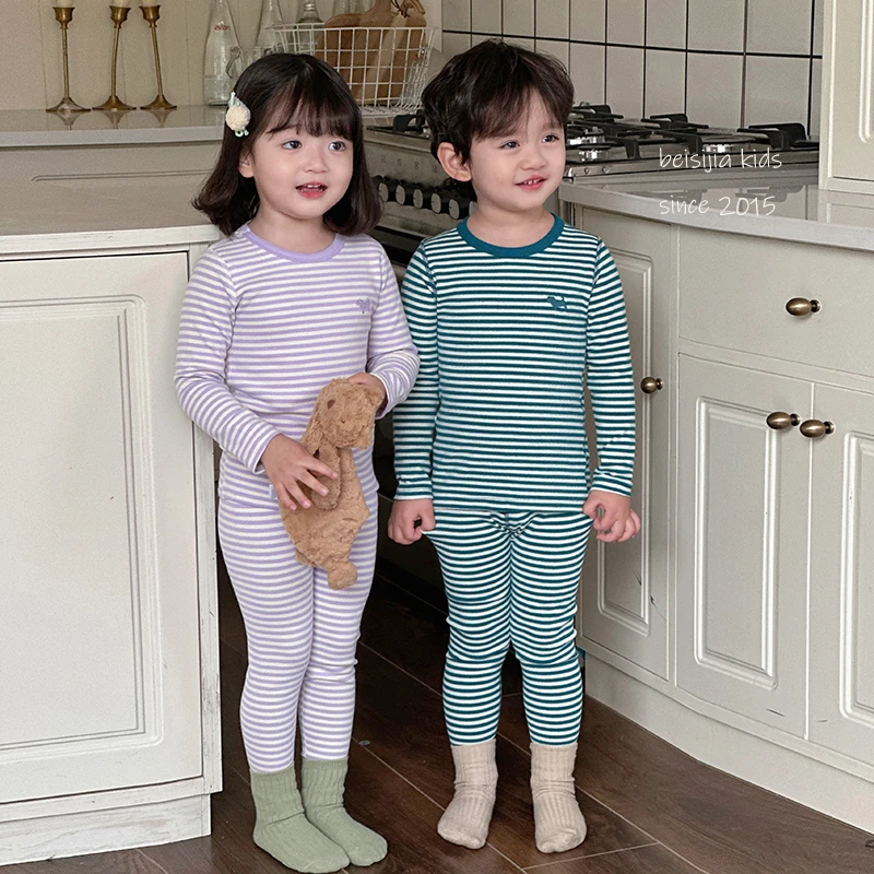 儿童秋衣秋裤套装女童内衣套装打底衫纯棉睡衣宝宝家居服秋冬长袖