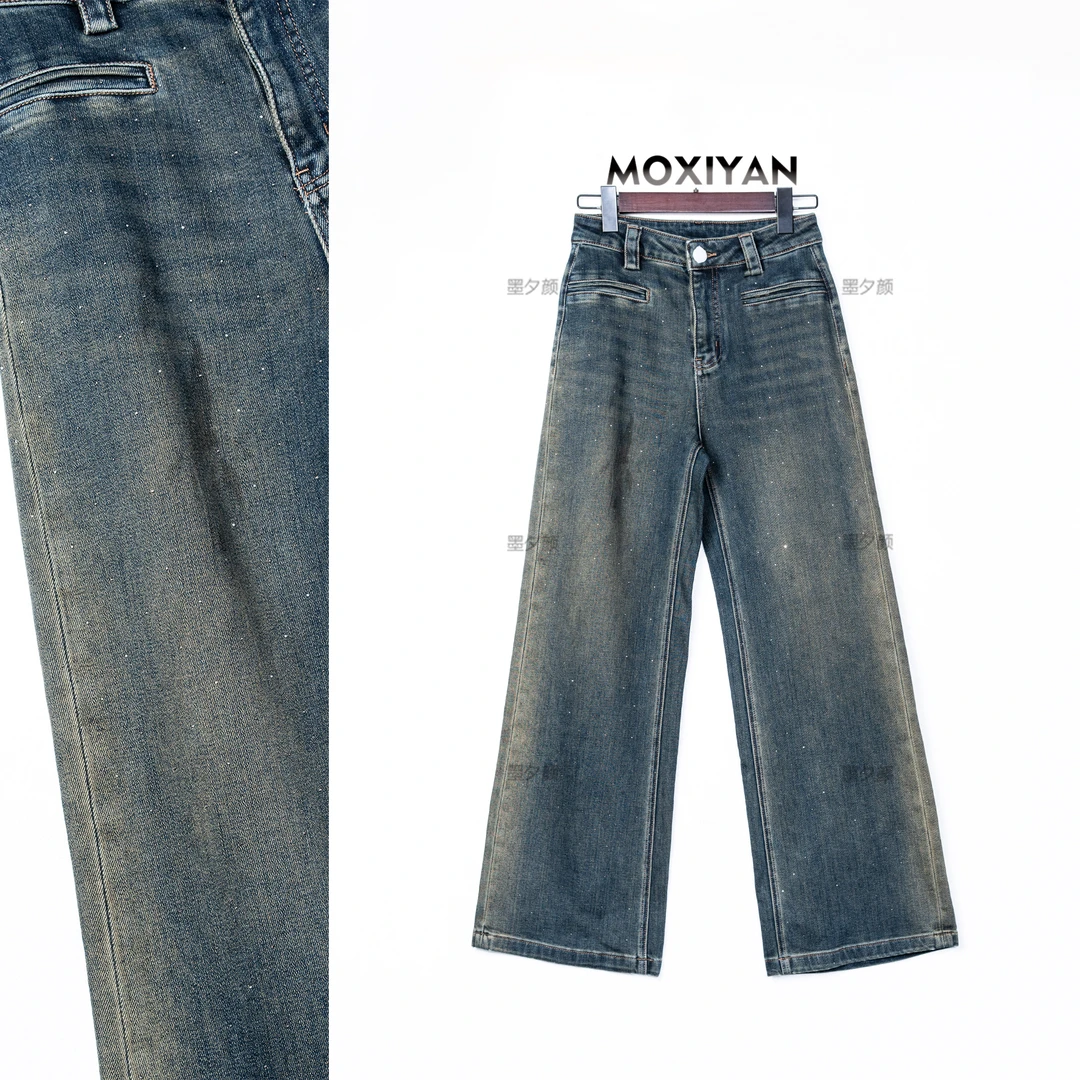 【人手一件！】深色系阔腿牛仔棉长裤！XT-096