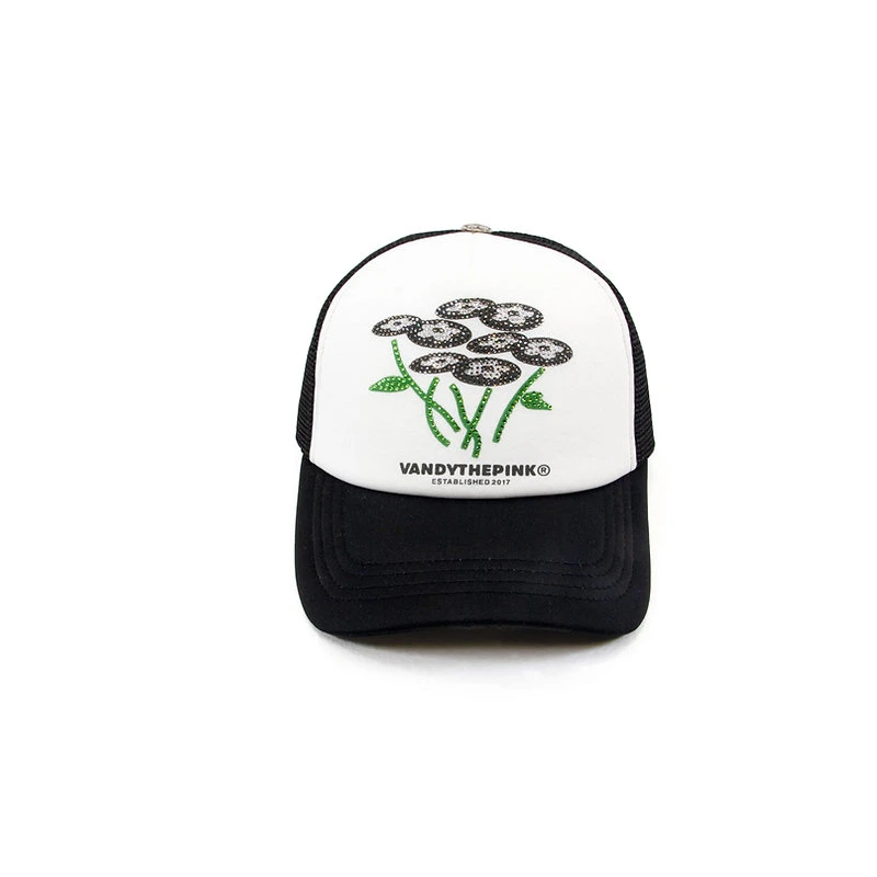 【官方正品】VANDYTHEPINK Flower Trucker Hat经电花卉Logo卡车帽
